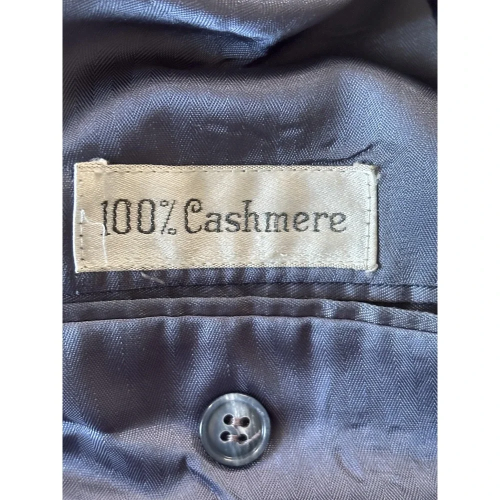 Peterborough Row Blazer Mens 46R Navy 100% Cashmere Sport Coat 2 Button Made USA